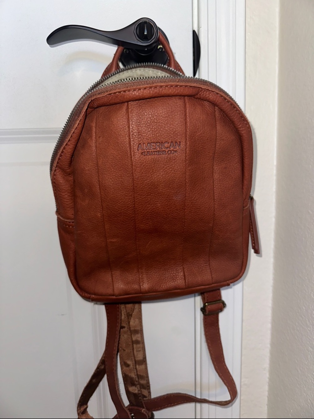 Leather Brown American leather Mini Backpack